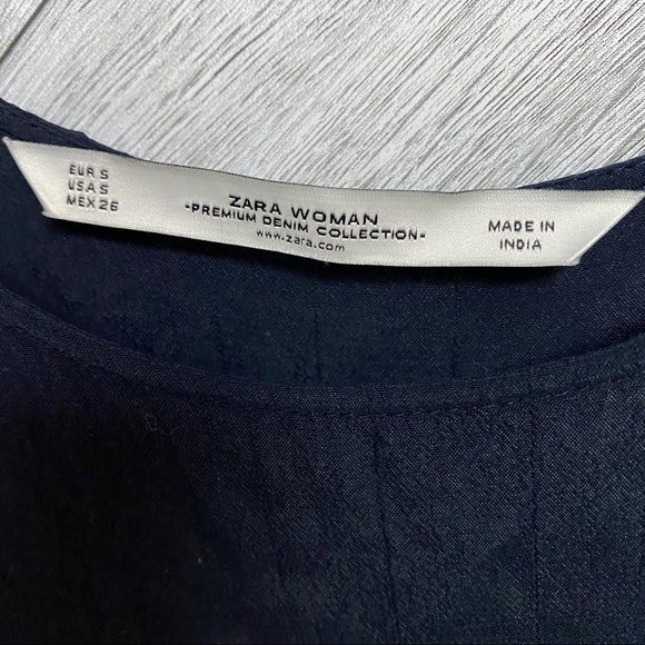 Zara Premium Denim Collection Black Studded Dress - Picture 4 of 7